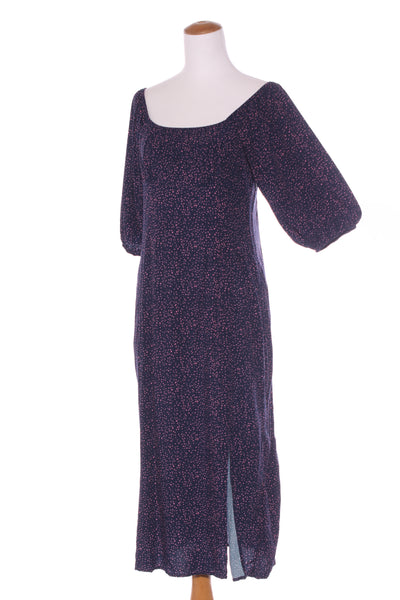 GLOSS - Tilly bust midi dress - Navy/pink print! 10