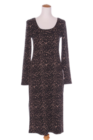 Leopard print ponte rib knit midi dress! 10