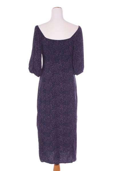 GLOSS - Tilly bust midi dress - Navy/pink print! 10