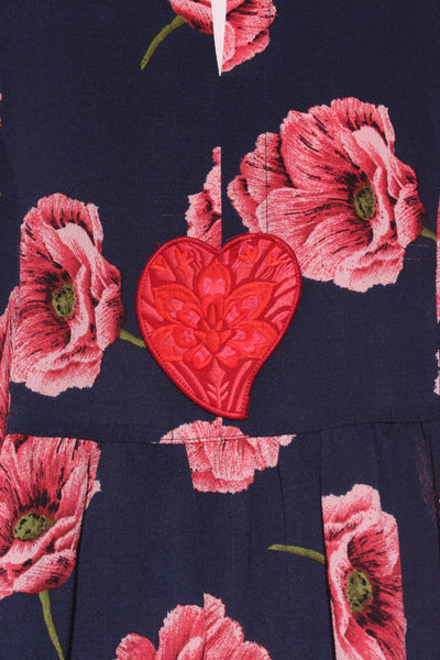 JELLICOE - Poppy print navy dress! 16