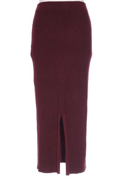ANKO (BN) "Rib column" midi skirt - Wine! 10