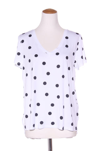 SUSSAN (LN) 'V' neck spot print tee! 8-10