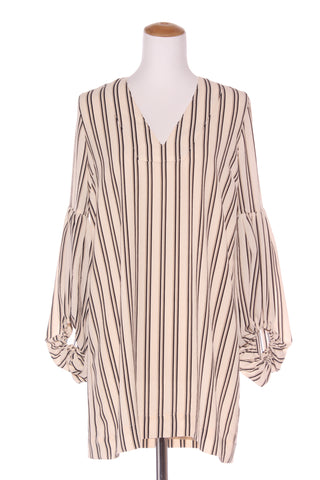 SUPERETTE - Balloon sleeve stripe dress! 8-10