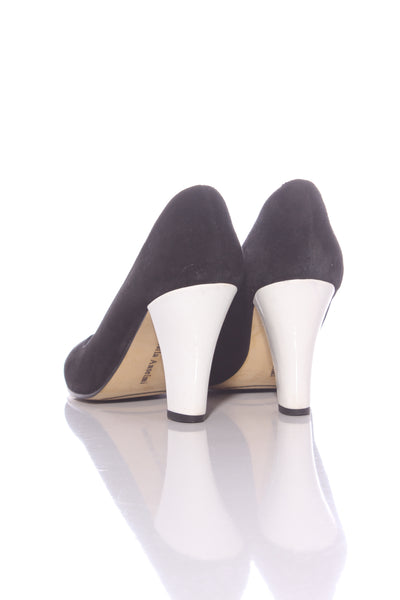 ISABELLA ANSELMI - Suede + white patent leather heels! 38