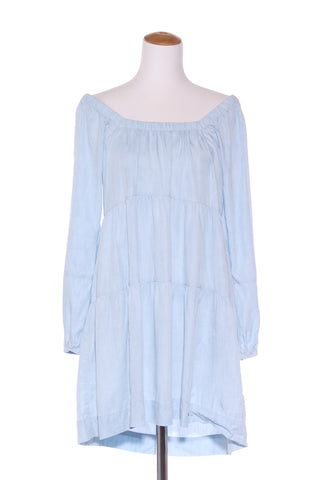 SEED - Chambray tiered off the shoulder dress! 6-8