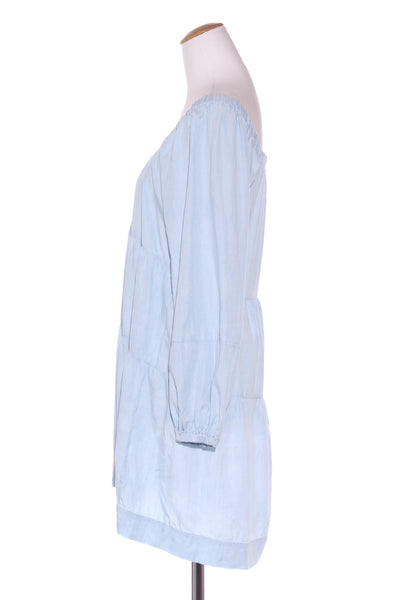 SEED - Chambray tiered off the shoulder dress! 6-8