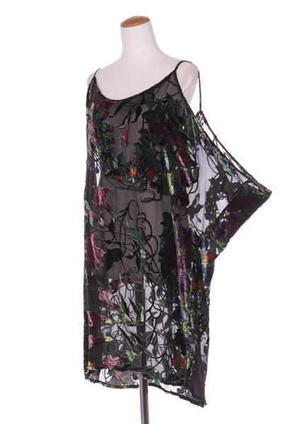 TCD (NZ) Silk velvet burnout floral dress! 18