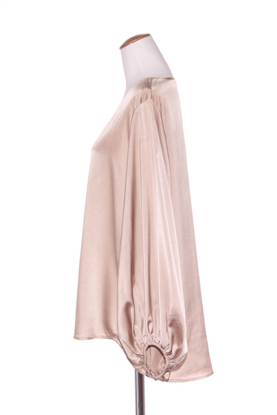 VINE APPAREL - Billow sleeve satin top - Champagne! 14-16