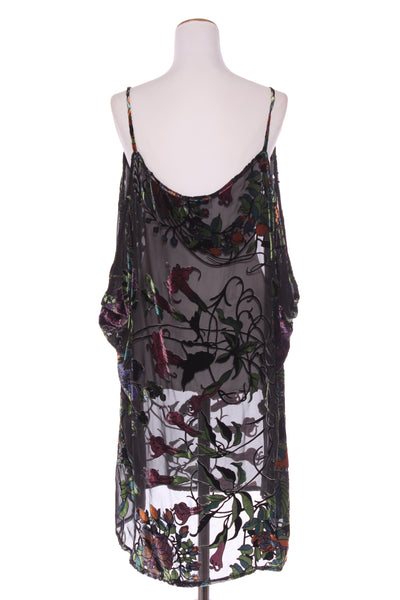 TCD (NZ) Silk velvet burnout floral dress! 18