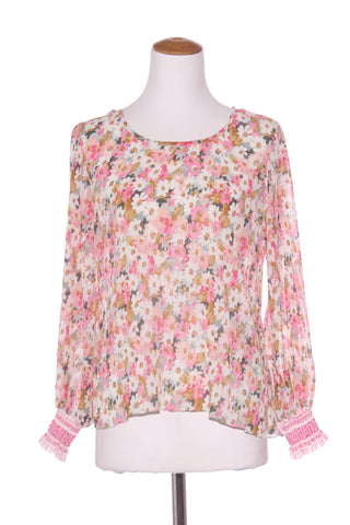 CHARLO - Textured daisy print billow blouse! 6-8