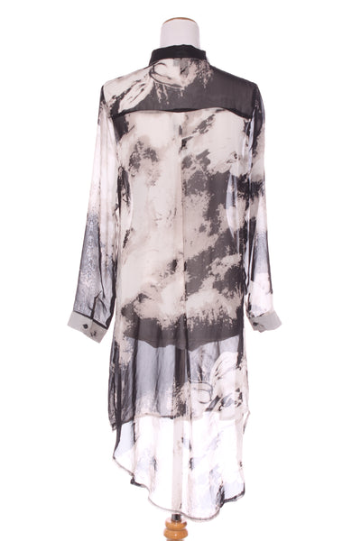 IZABEL LONDON - Moody chiffon shirt dress/duster! 12
