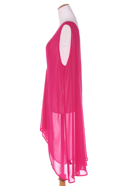 TCD (NZ) Pink chiffon pin-tuck tunic! 20-24