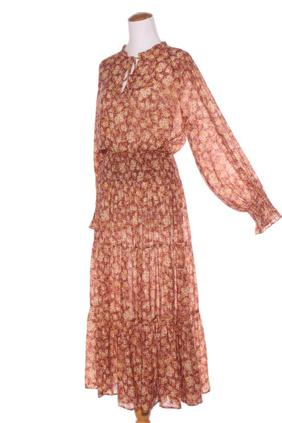 IVY + JACK - Shirred detail warm floral maxi dress! 14