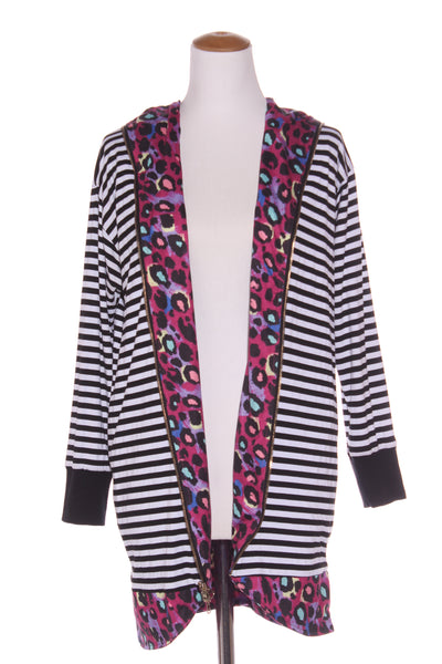 CHARLO - Reversible leopard + stripe  hooded cardi! 12