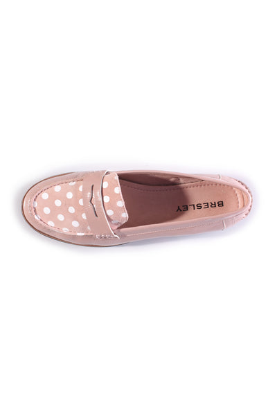 BRESLEY "Avah" patent + spot leather loafer! 41