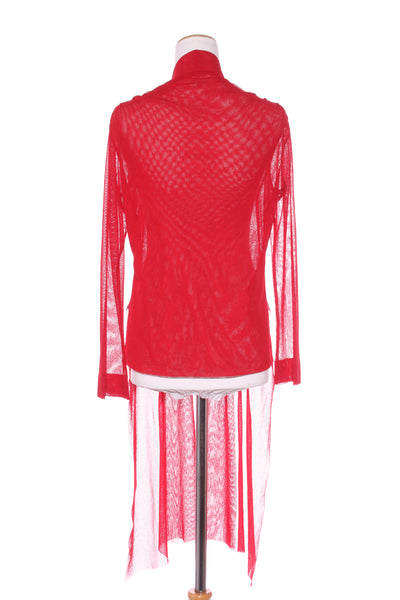 ANNAH S (NZ) Red mesh layering cardi! 10-12
