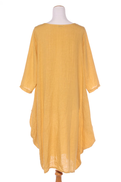 TALIA BENSON (ITA) Mustard linen dress! 16