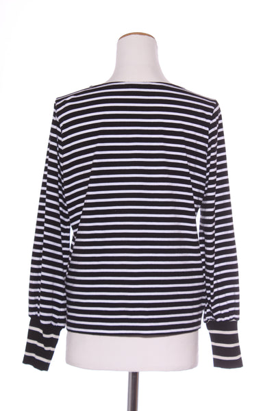 REPERTOIRE (NZ) "Callista" rib sleeve L/S top! 10-12