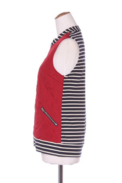 REPERTOIRE (NZ) "Apri" vest - Red + stripe! 8-10