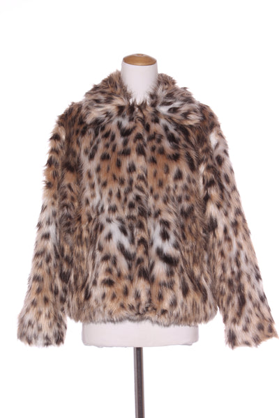 NO BRAND - Faux fur leopard jacket! 12-14