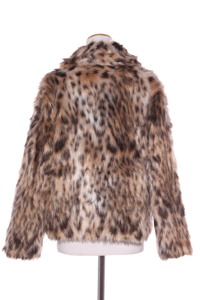 NO BRAND - Faux fur leopard jacket! 12-14