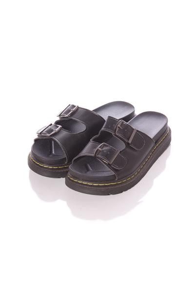 Yellow stitch Dr Marten look sandals! 7