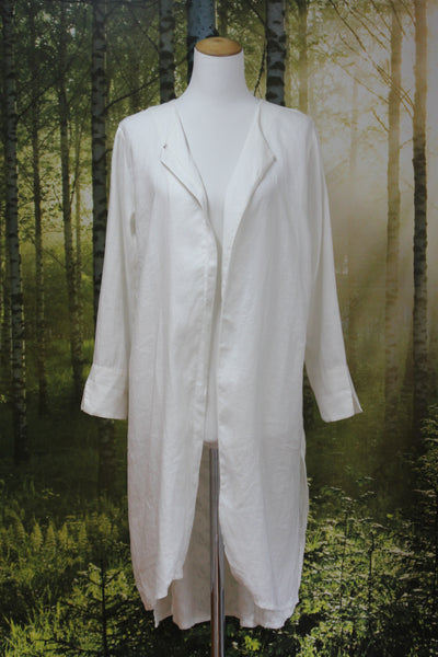 EVA'S SUNDAY - Embroidered back panel linen duster! 10-14