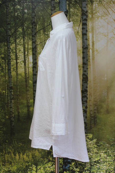 LOVE TO LOUNGE - Self stripe white cotton shirt! 16