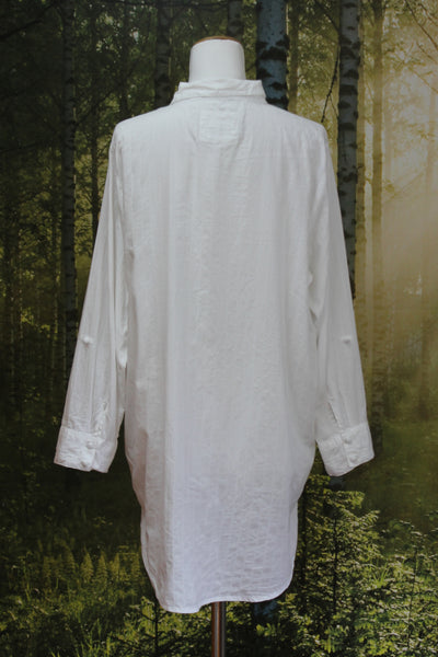 LOVE TO LOUNGE - Self stripe white cotton shirt! 16