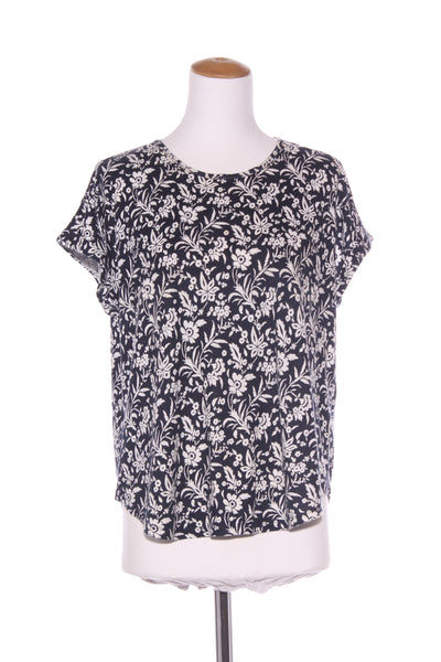 TRENERY - Navy floral linen/cotton tee! 14