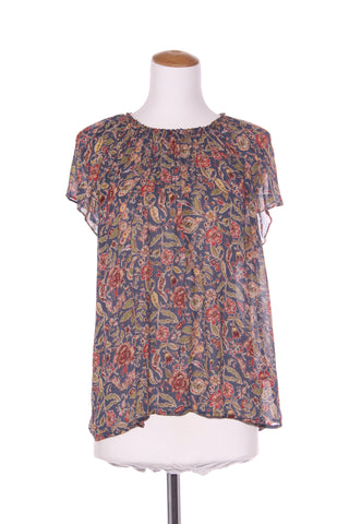 MAX - Viscose floral print gathered neckline top! 12