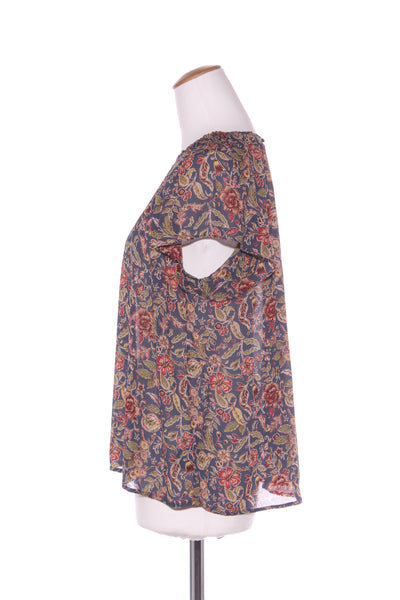MAX - Viscose floral print gathered neckline top! 12