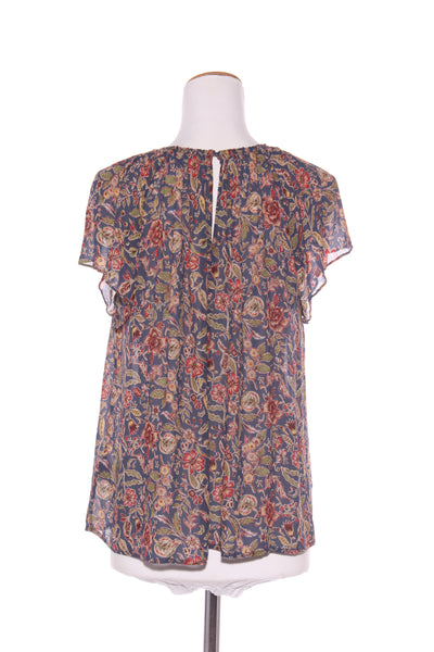 MAX - Viscose floral print gathered neckline top! 12
