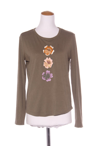 STELLA + GEMMA - Flower print L/S tee - Khaki! 10
