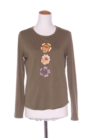 STELLA + GEMMA - Flower print L/S tee - Khaki! 10