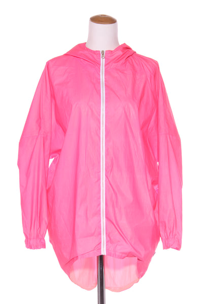 HOME-LEE - Fluro pink hooded rain jacket! 8-12