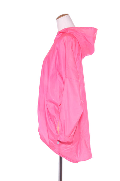 HOME-LEE - Fluro pink hooded rain jacket! 8-12