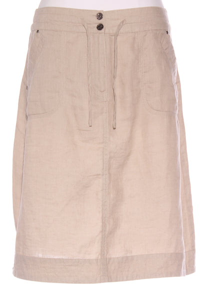 PREEN - Linen knee length skirt - Beige! 10