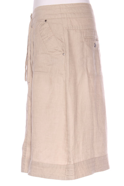 PREEN - Linen knee length skirt - Beige! 10