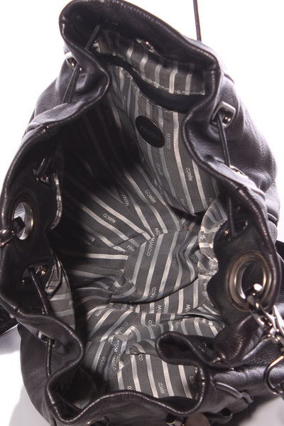 MIMCO - Leather drawstring pouch bag!