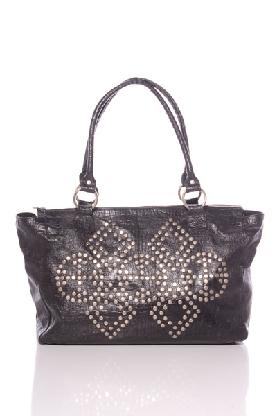 Large studded leather tote bag!
