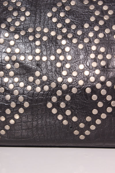 Large studded leather tote bag!