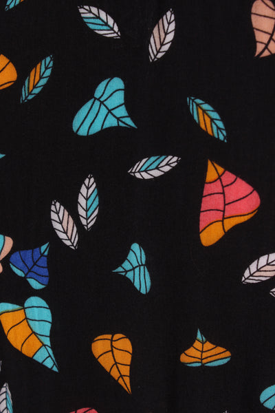 R REYNOLDS (NZ) Colourful leaf print dress! 14-16