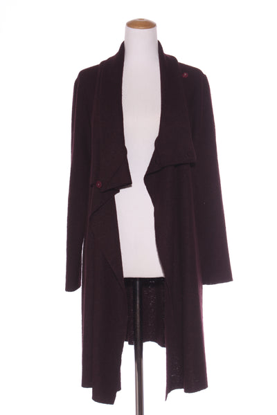 GRACE HILL - Wool blend wrap coat - Dark purple! 18