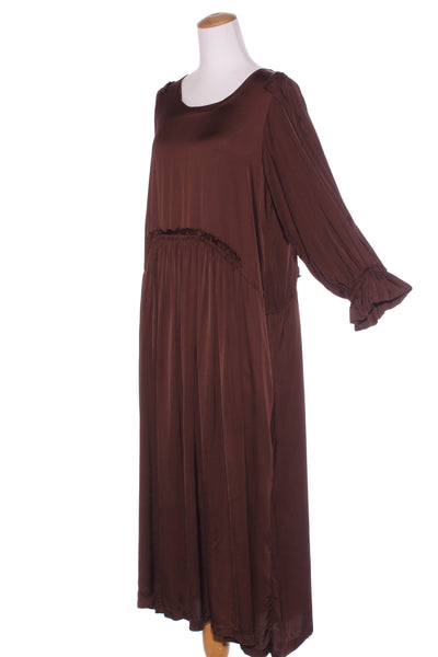 BRIARWOOD - Capri viscose satin midi dress - Chocolate! 12
