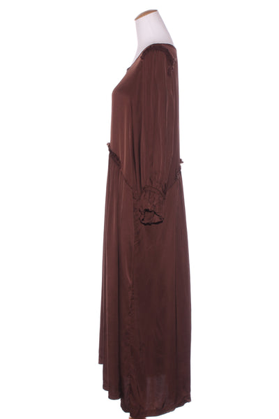 BRIARWOOD - Capri viscose satin midi dress - Chocolate! 12