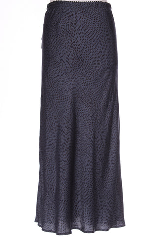 SILLS (NZ) Viscose satin maxi skirt - Rainspot print! 10