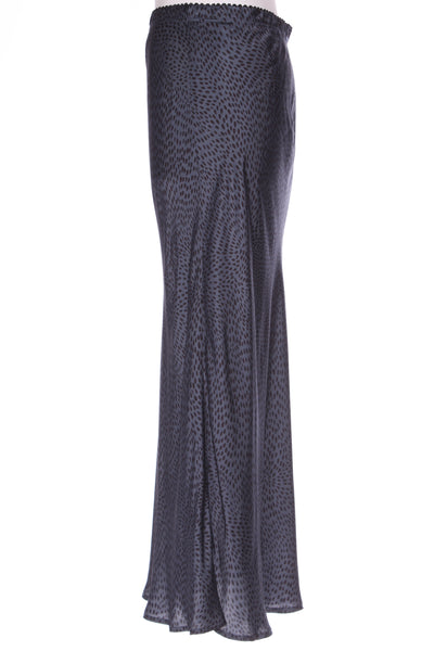 SILLS (NZ) Viscose satin maxi skirt - Rainspot print! 10