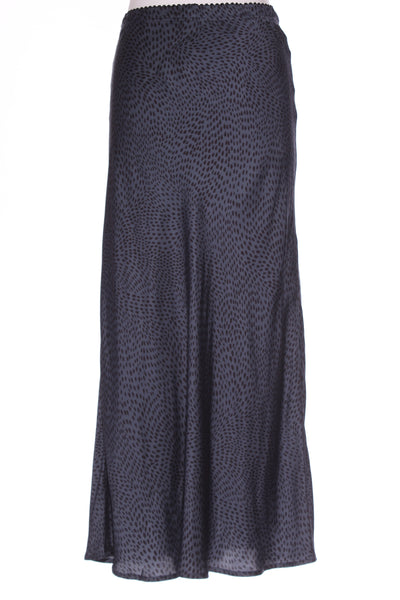 SILLS (NZ) Viscose satin maxi skirt - Rainspot print! 10