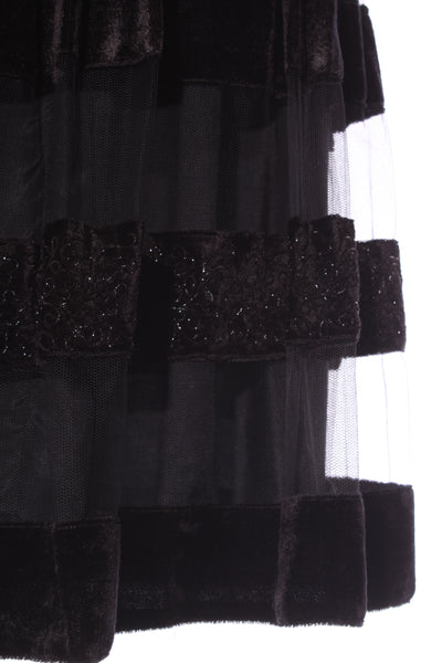 TRELISE COOPER "Pyranees" velvet mesh over skirt! 12